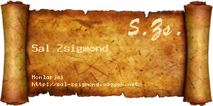 Sal Zsigmond névjegykártya